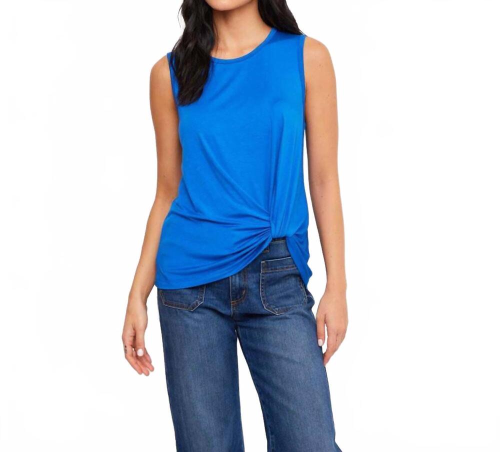 NEW KAREN KANE sleeveless pick-up top in blue